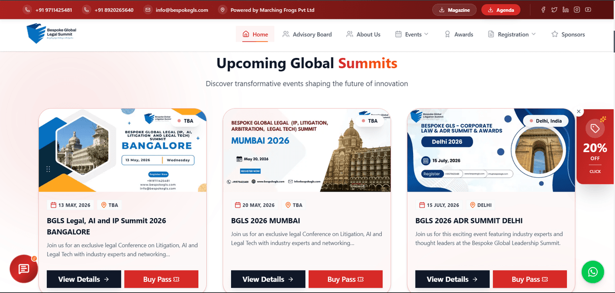 Bespoke GLS - Event Management